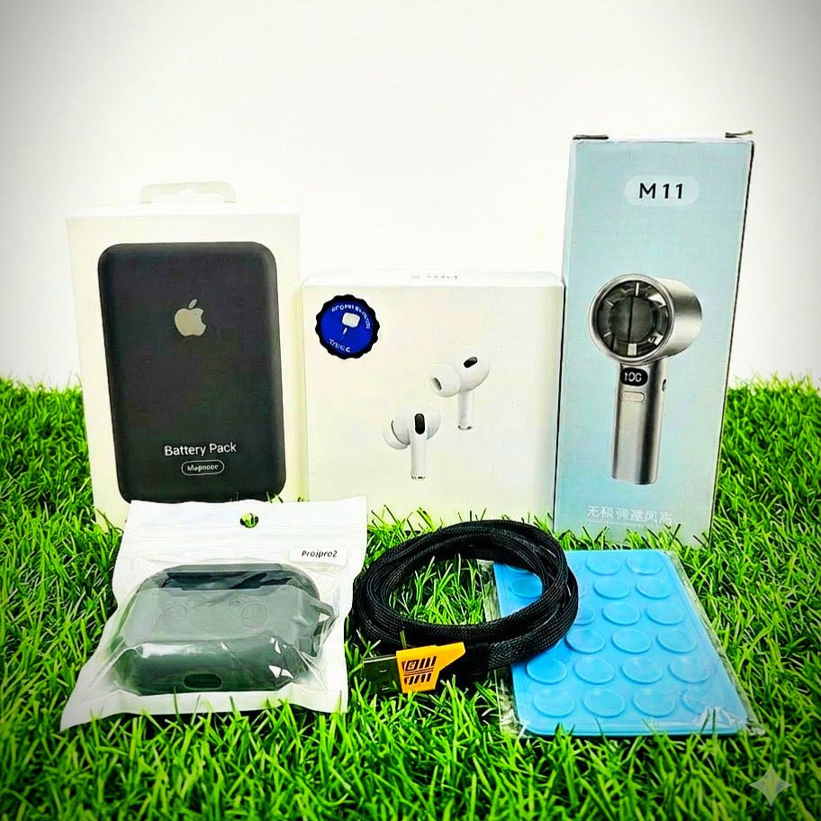 AirPods Pro 2 Wireless Earbuds with FREE 5 Gadgets Gifts Combo 🎁