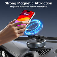 Universal Magnetic Phone Mount with 360° Use in Cars, Home Gyms, Mirrors, and Showers