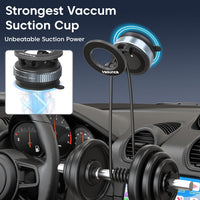 Universal Magnetic Phone Mount with 360° Use in Cars, Home Gyms, Mirrors, and Showers