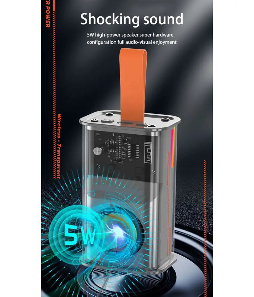 Armour Transparent 5 W Bluetooth Speaker Bluetooth Fire Bass