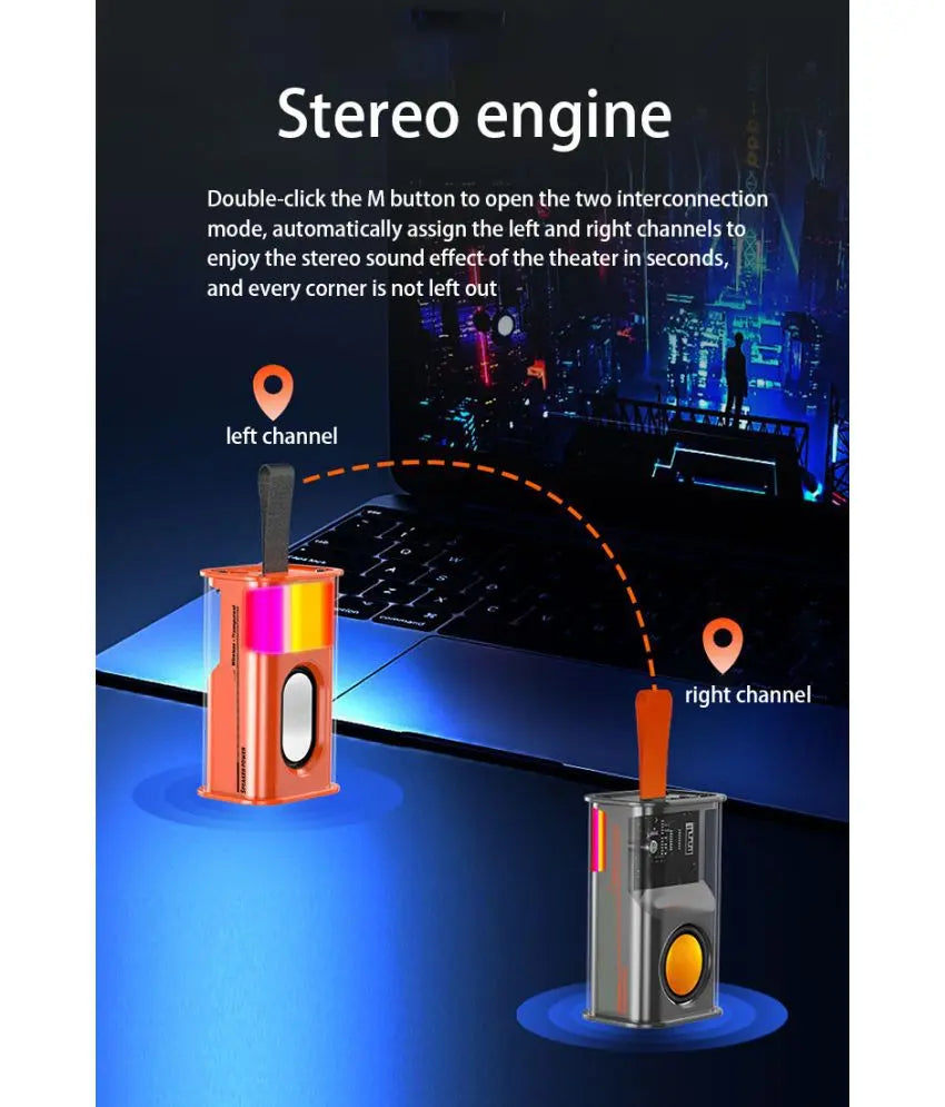 Armour Transparent 5 W Bluetooth Speaker Bluetooth Fire Bass