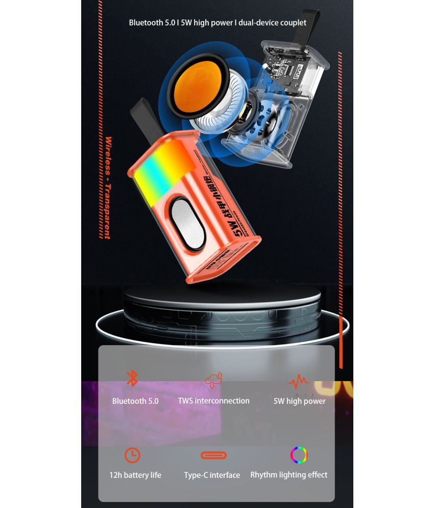 Armour Transparent 5 W Bluetooth Speaker Bluetooth